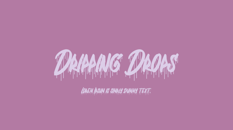 Dripping Drops Font