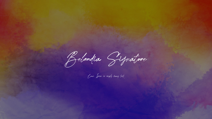 Belandia Signature Font