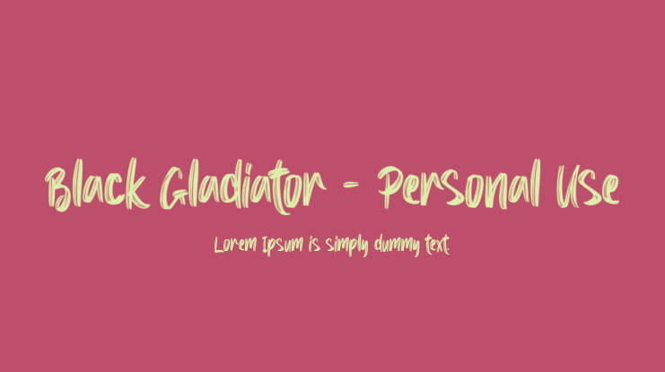 Black Gladiator - Personal Use Font