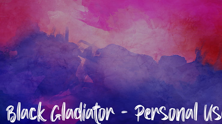 Black Gladiator - Personal Use Font