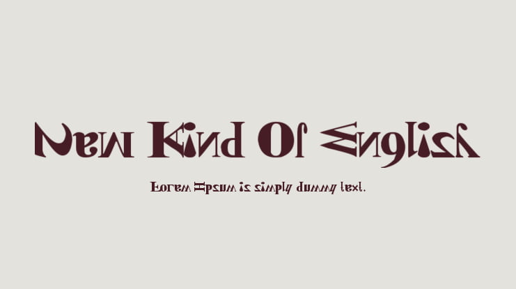 New Kind Of English Font