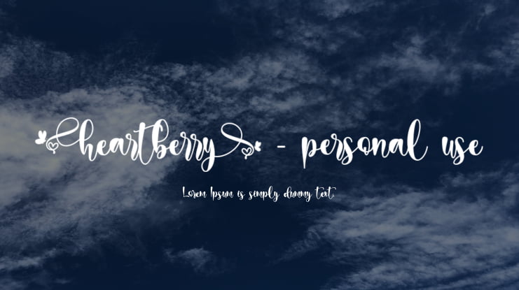 heartberry - personal use Font