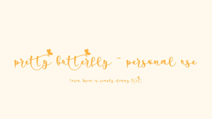 pretty butterfly - personal use Font