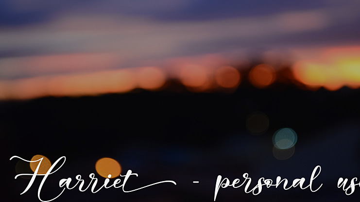 Harriet - personal use Font