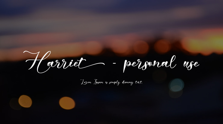 Harriet - personal use Font