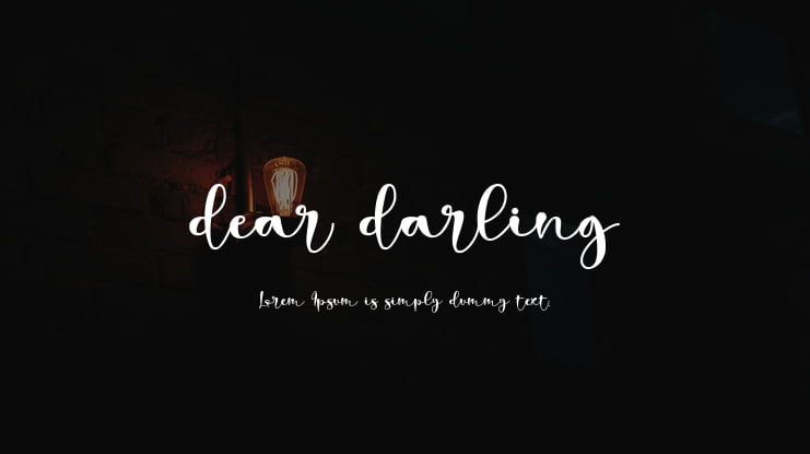 dear darling Font