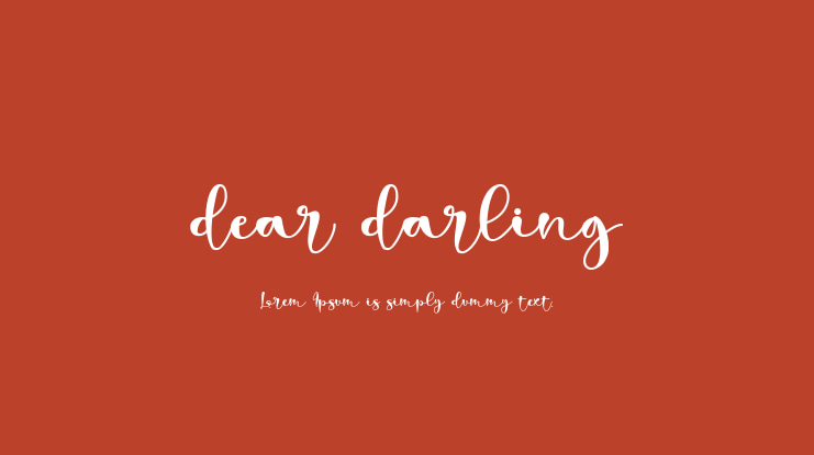 dear darling Font