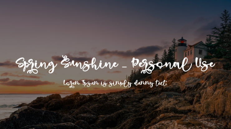 Spring Sunshine _ Personal Use Font