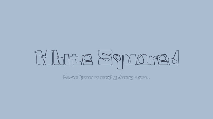 White Squared Font