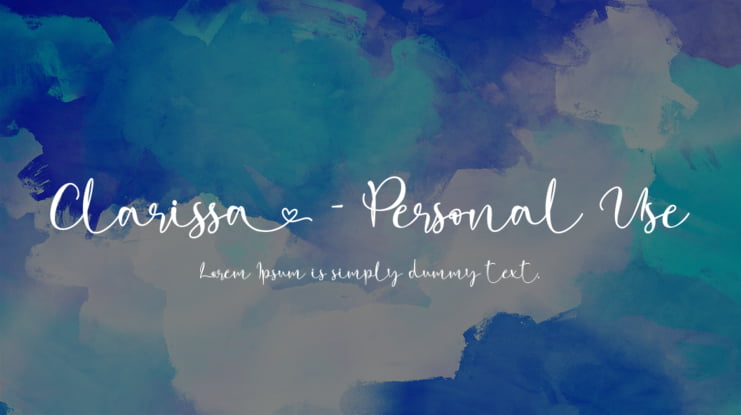 Clarissa - Personal Use Font