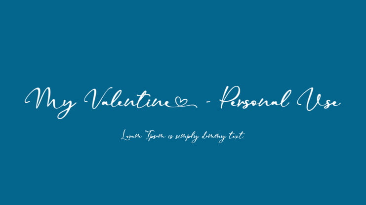 My Valentine - Personal Use Font