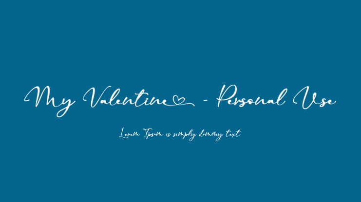 My Valentine - Personal Use Font