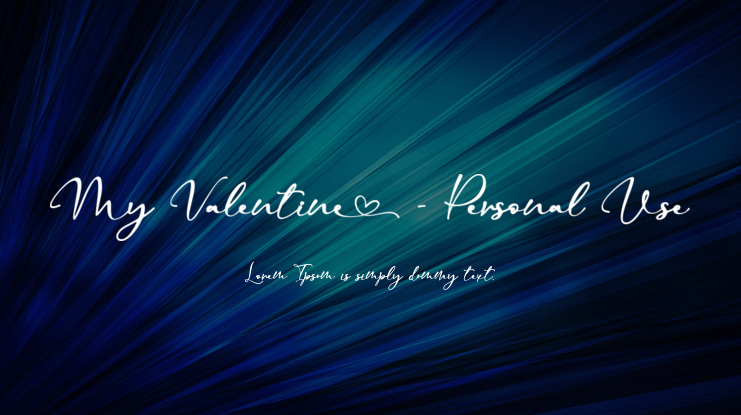 My Valentine - Personal Use Font