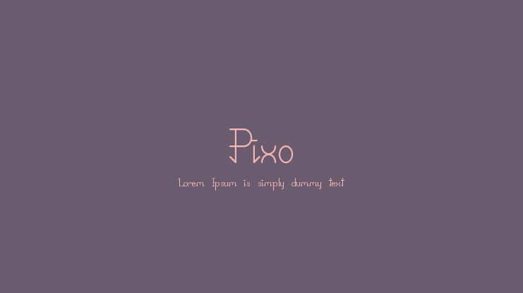Pixo Font