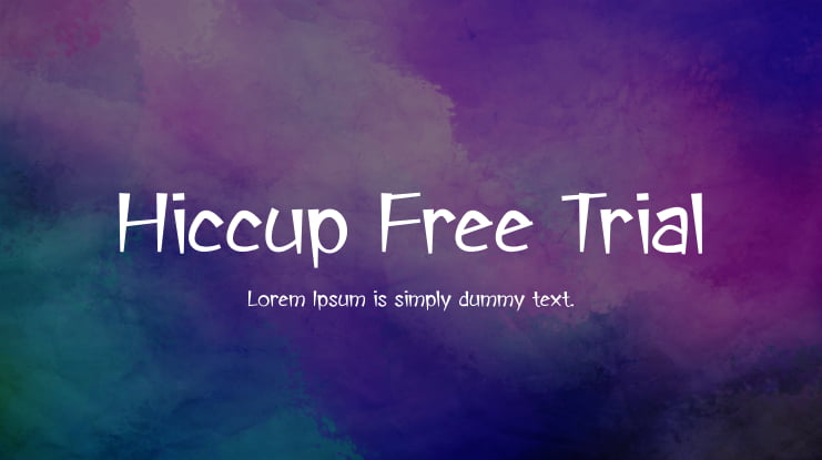 Hiccup Free Trial Font