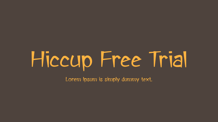 Hiccup Free Trial Font