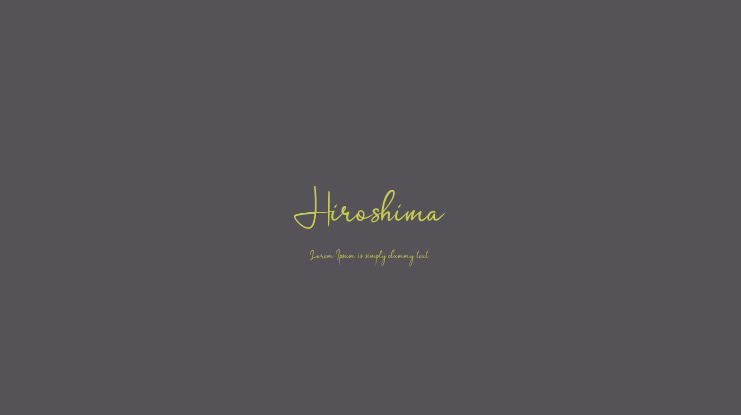 Hiroshima Font