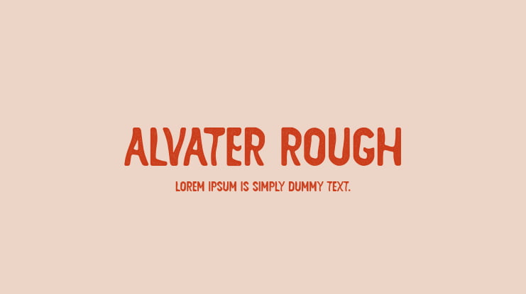 ALVATER Rough Font