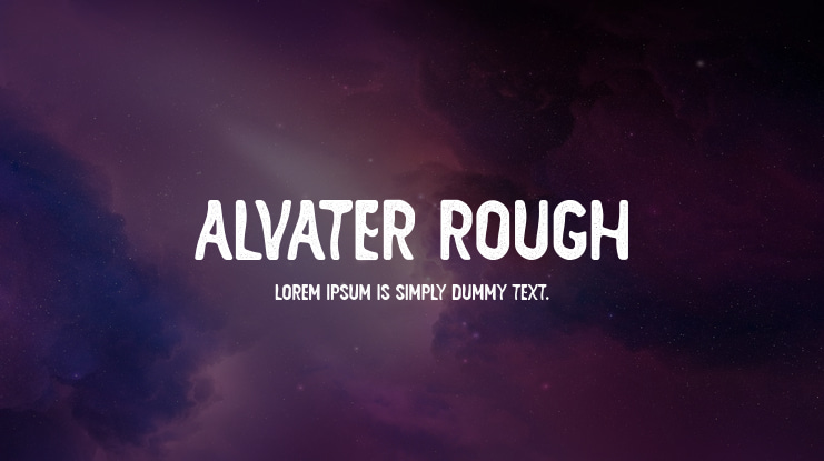 ALVATER Rough Font