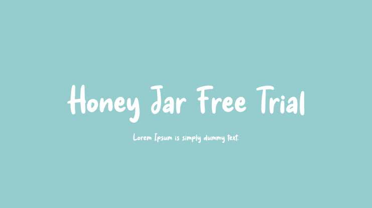 Honey Jar Free Trial Font
