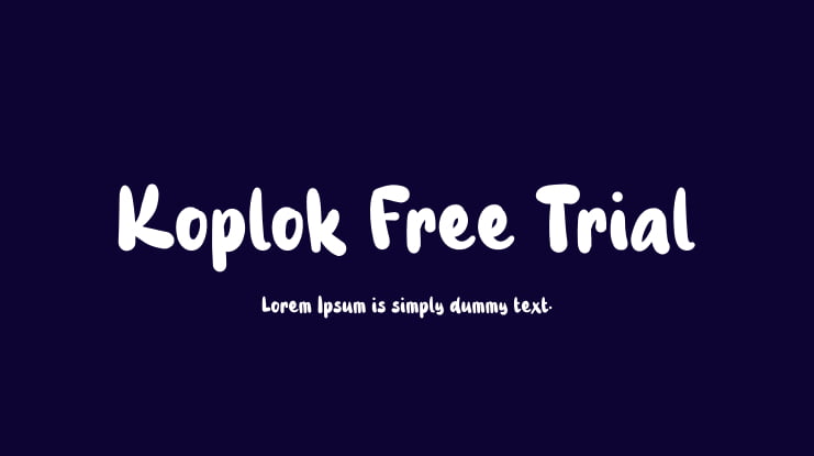 Koplok Free Trial Font