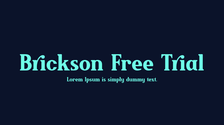 Brickson Free Trial Font
