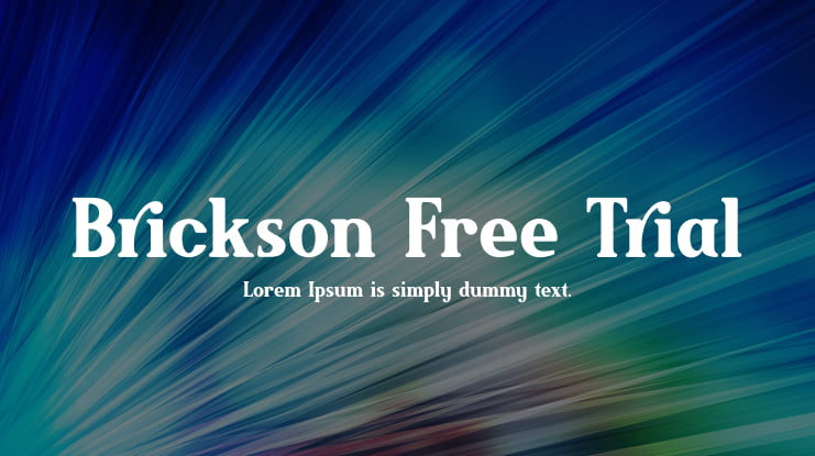 Brickson Free Trial Font