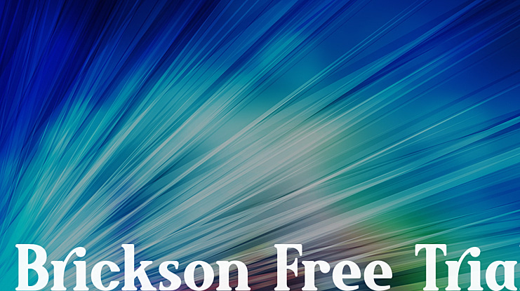Brickson Free Trial Font