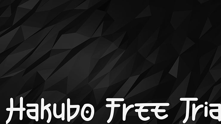 Hakubo Free Trial Font