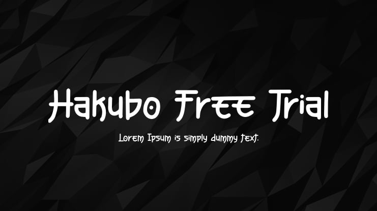 Hakubo Free Trial Font