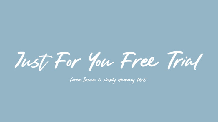 Just For You Free Trial Font