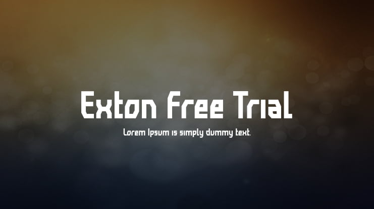 Exton Free Trial Font