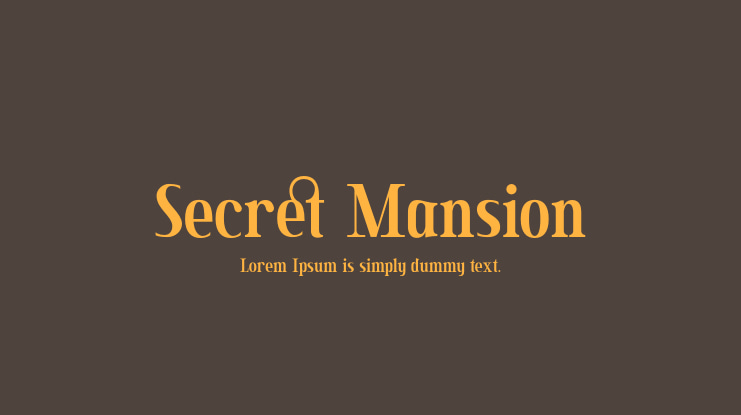 Secret Mansion Font
