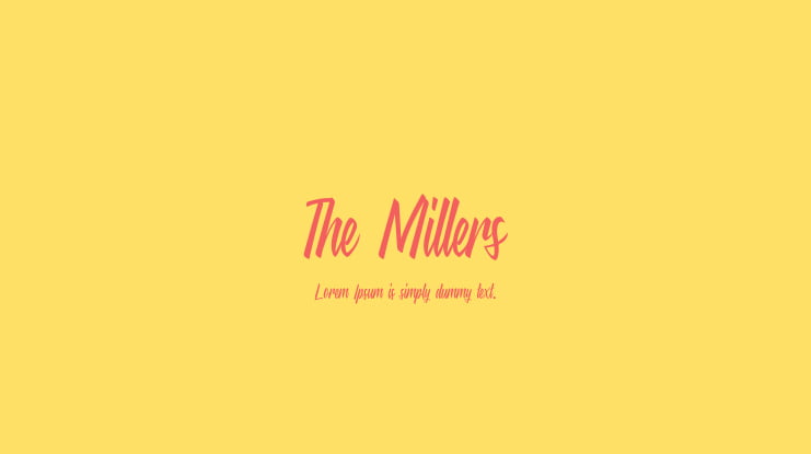 The Millers Font