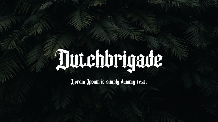 Dutchbrigade Font