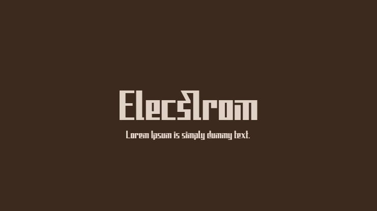 Elecstrom Font