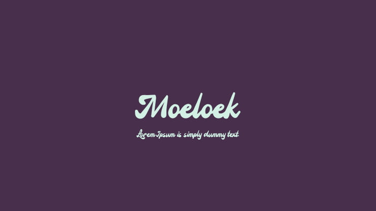 Moeloek Font