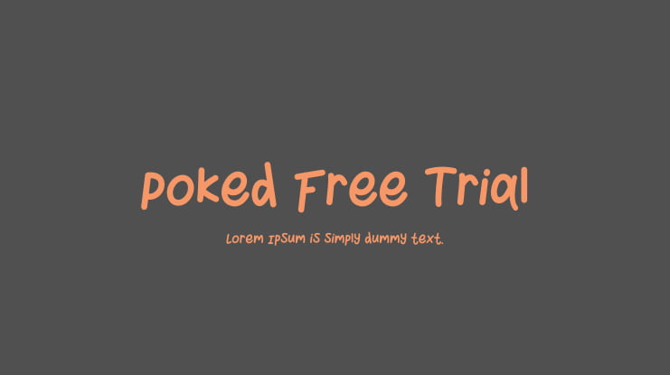 Poked Free Trial Font