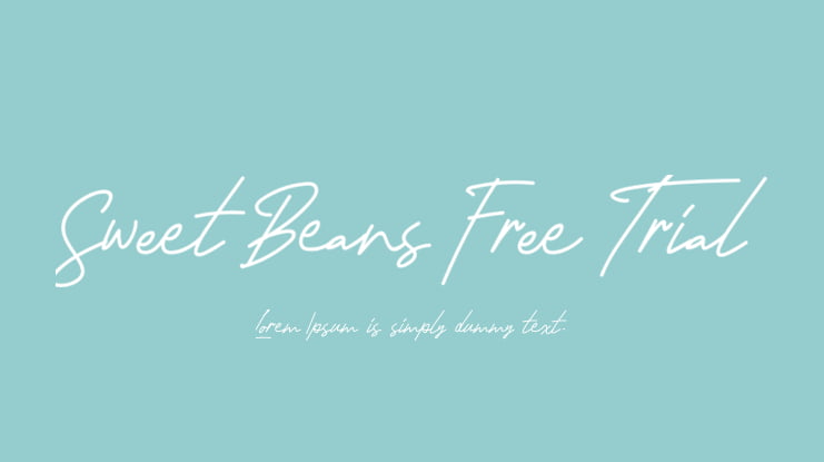 Sweet Beans Free Trial Font