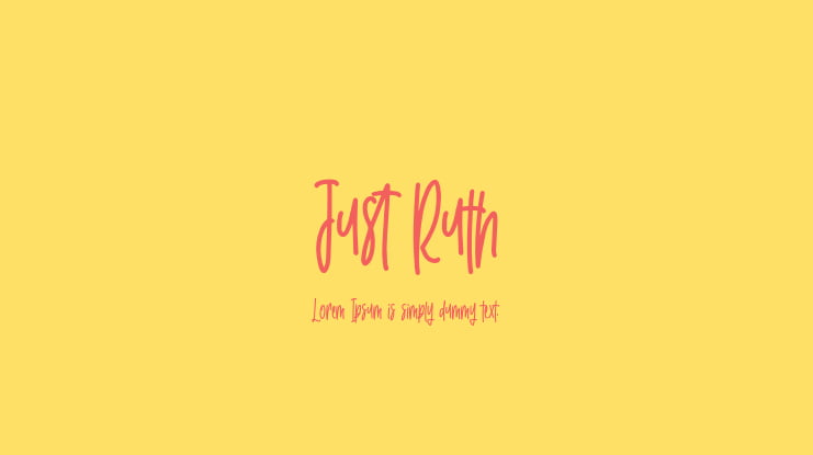 Just Ruth Font