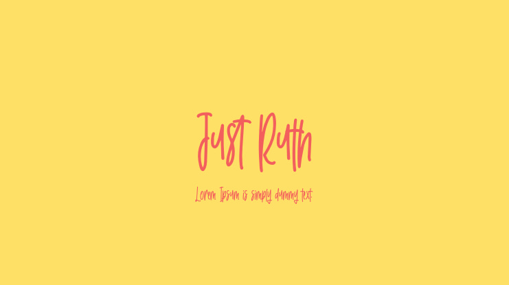 Just Ruth Font
