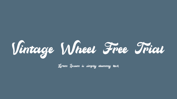Vintage Wheel Free Trial Font
