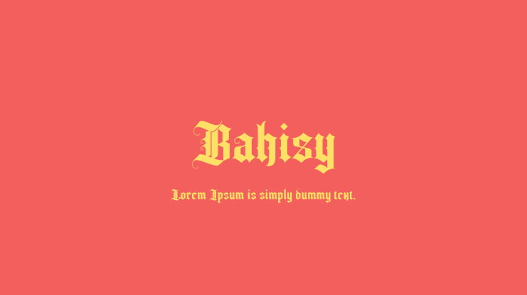 Bahisy Font