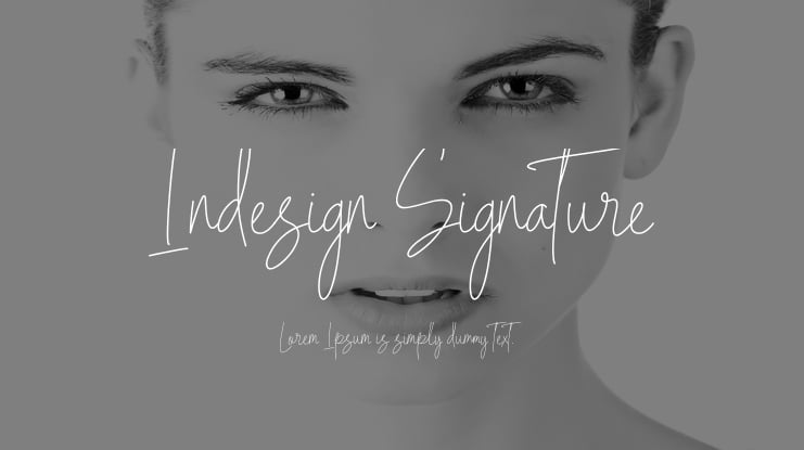 Indesign Signature Font