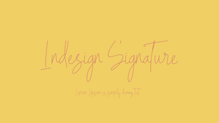 Indesign Signature Font