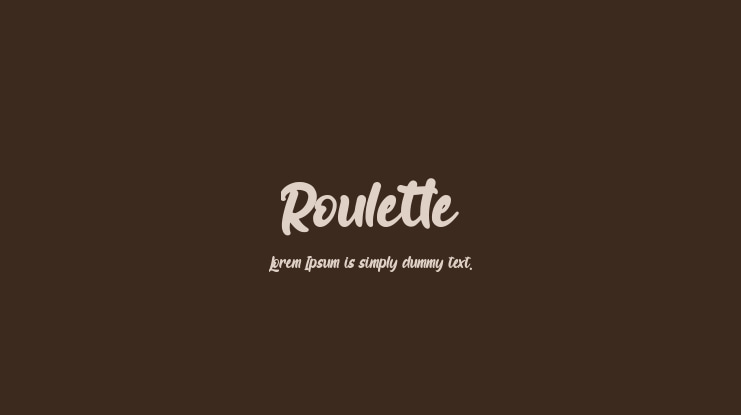 Roulette Font