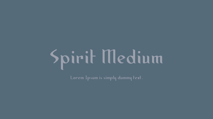 Spirit Medium Font
