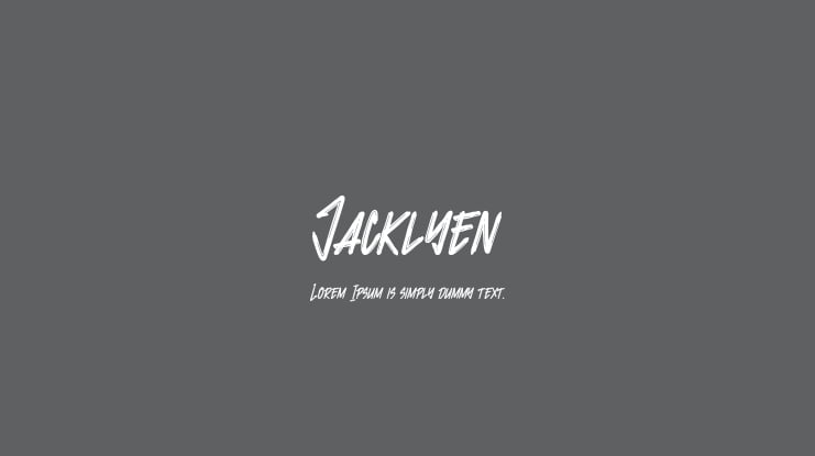 Jacklyen Font