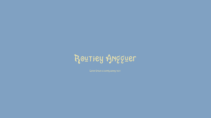 Routiey Angguer Font