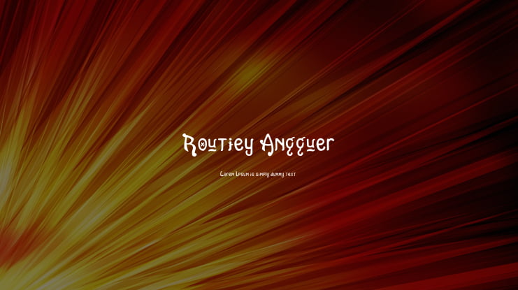 Routiey Angguer Font